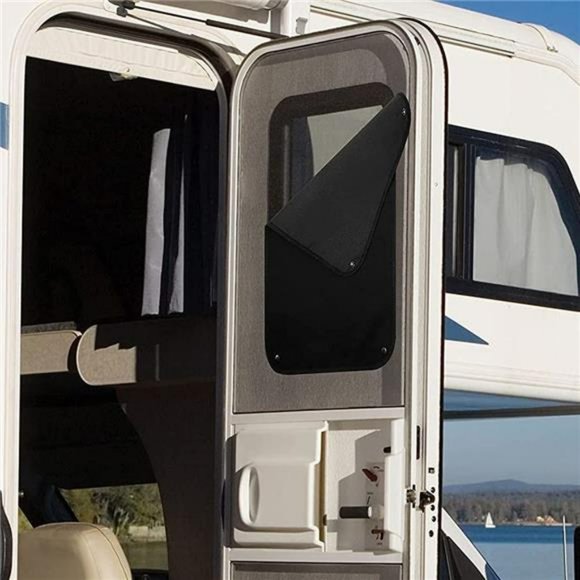 Car Window Shade, 16” x 25” Car Door Window Cover Double-Layer Sunshield (Black) - Picture 7 of 7